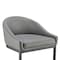 Armen Living Atherik Bar Stool in Black Metal with Gray Faux Leather 840254335820 - alternate 10